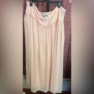 Future collective crinkle maxi skirt peach orange